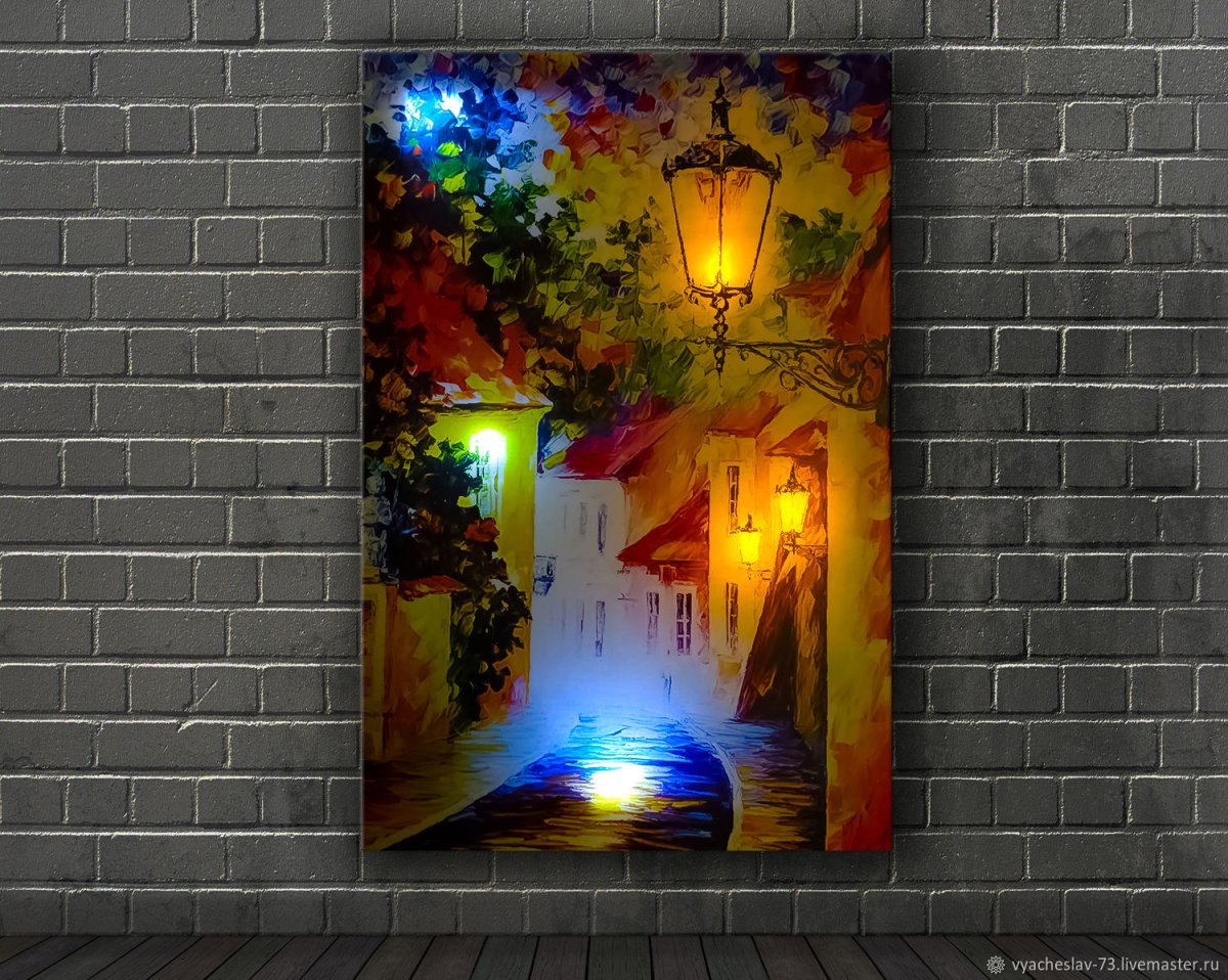 Картина осень с подсветкой