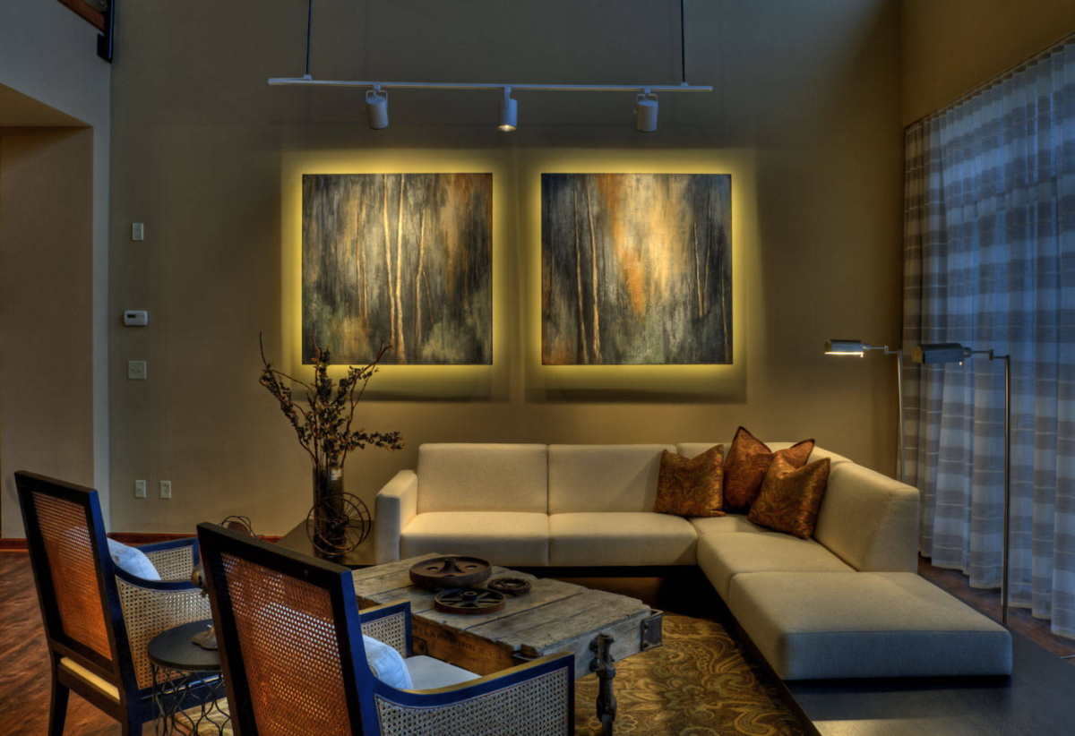 Акцентное освещение в интерьере