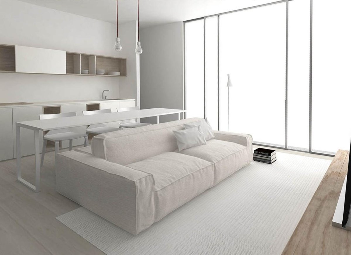 Белый диван Минимализм