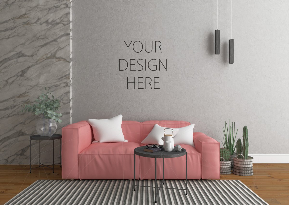 Интерьер с пустой стеной