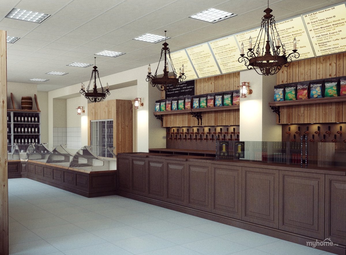 Интерьер пивного магазина