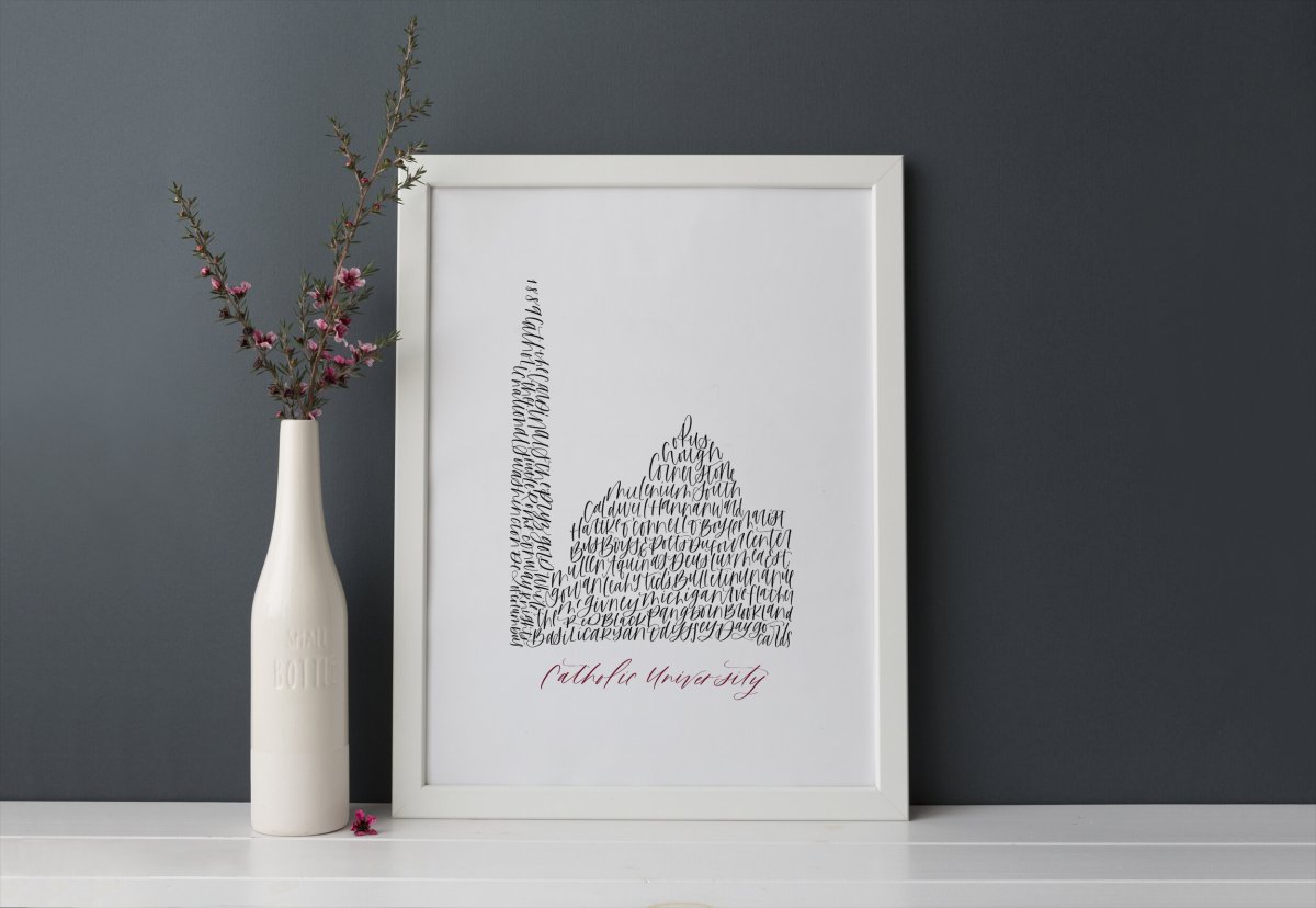 Постер в рамке на свадебный стол