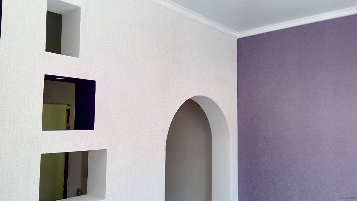 Обои на гипсокартон