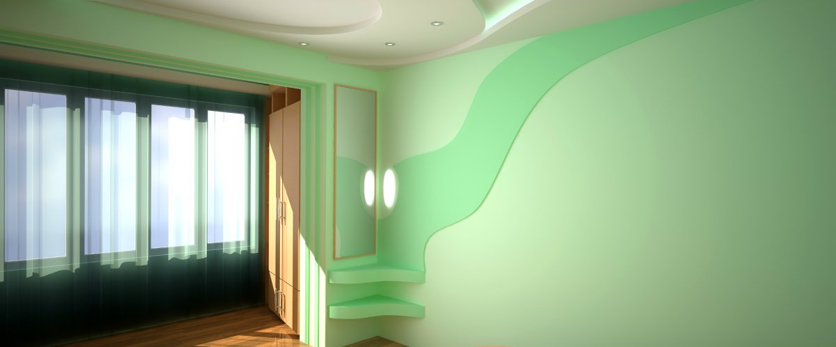 Красим гипсокартон