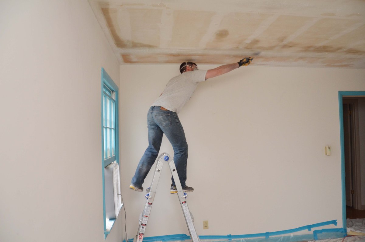 Покраска стен треугольниками