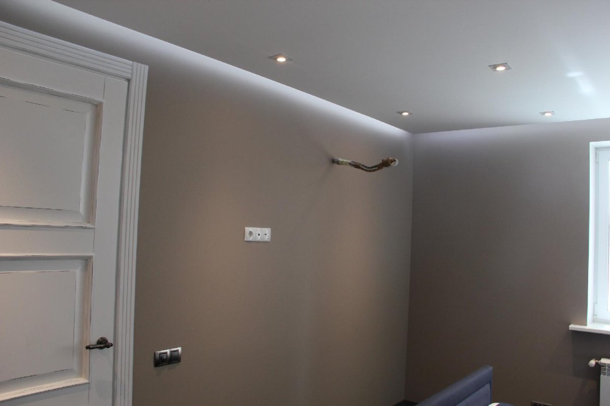 Гипсокартон покрашенный в серый