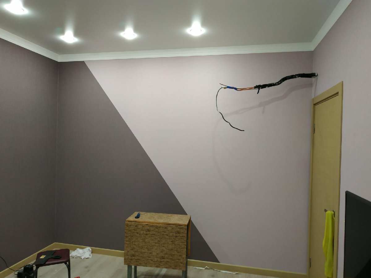 Покраска гипсокартонных стен