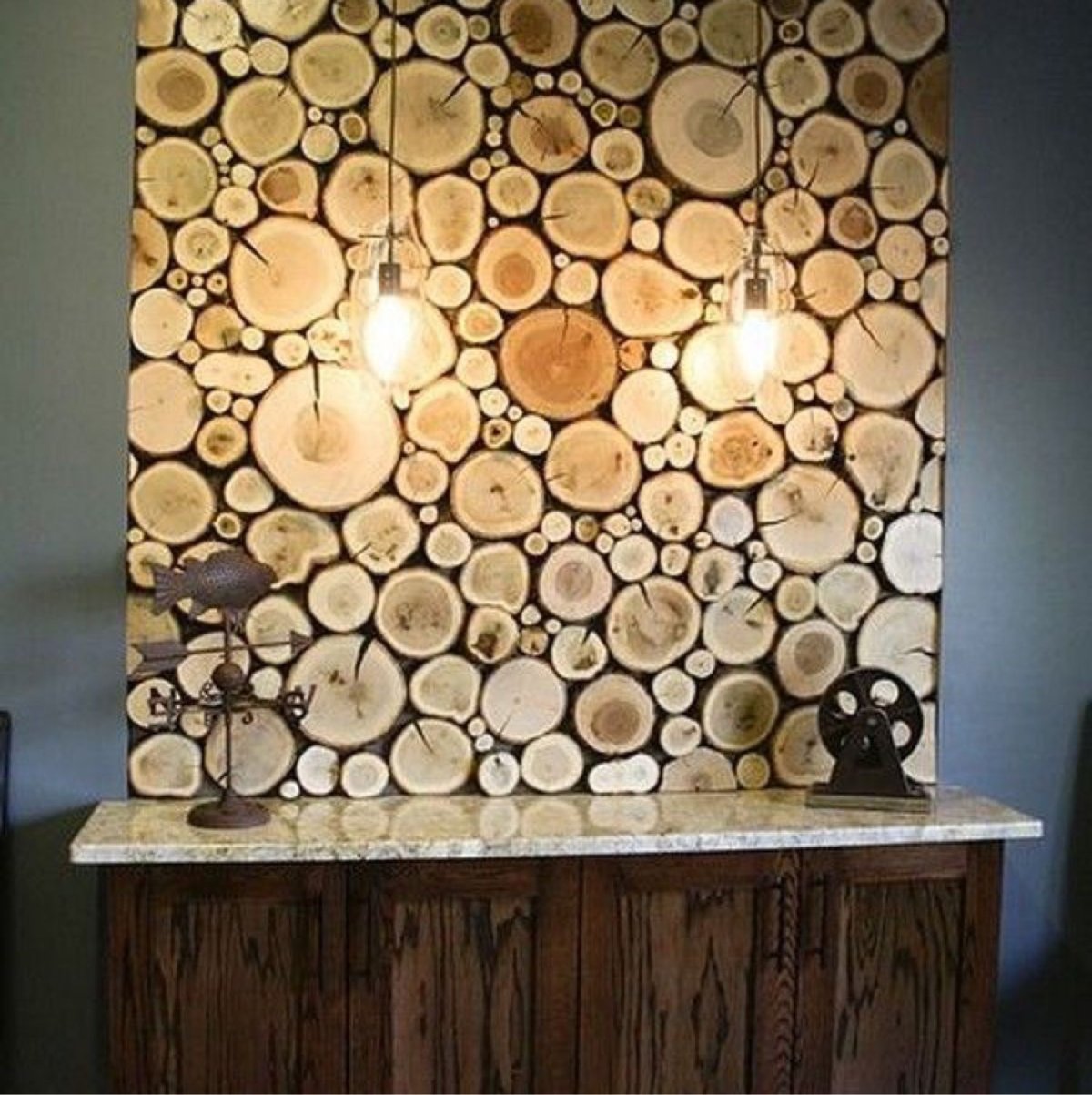 Срезы дерева в интерьере