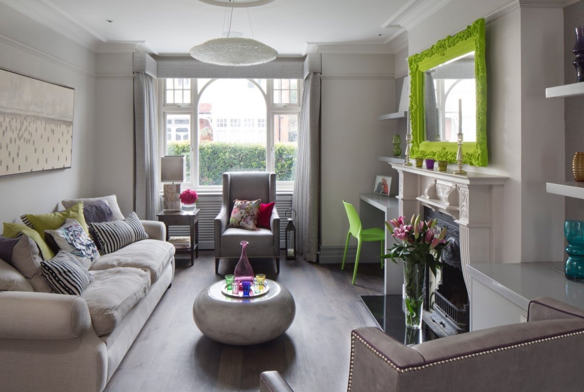 Цветные акценты в интерьере