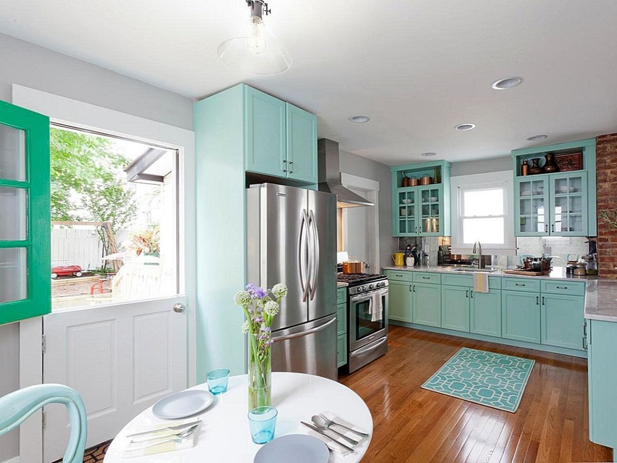 Кухонная утварь бирюзовые