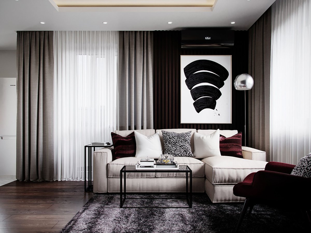 Шторы в белую комнату