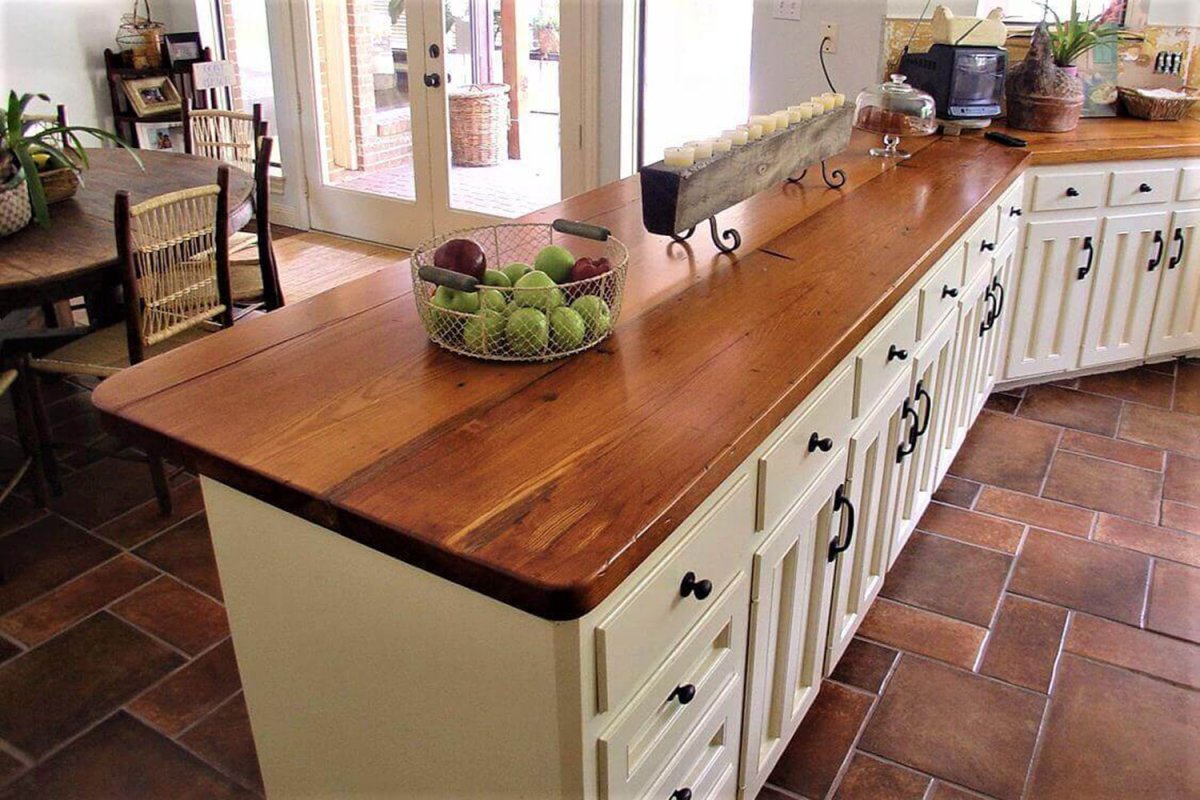 Кухня деревянные рабочие поверхности