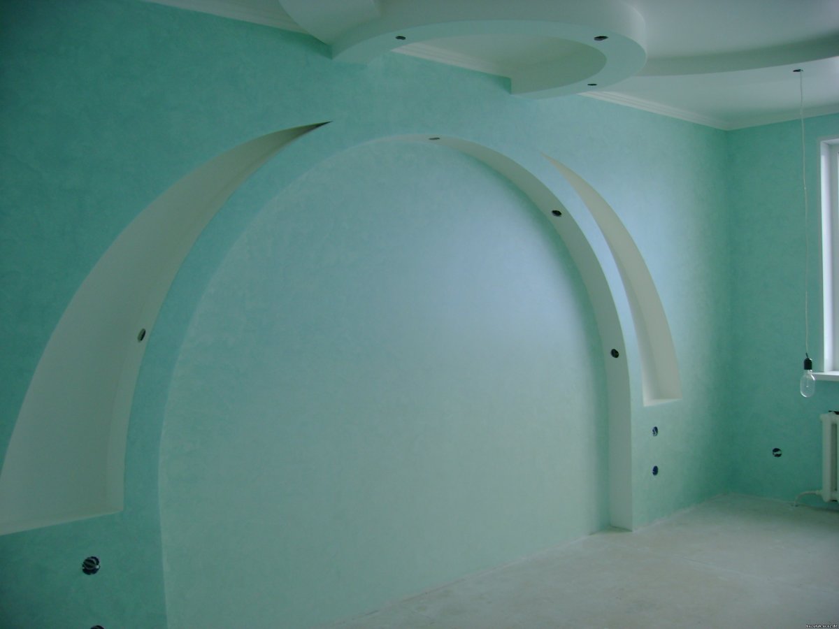Арочный потолок из гипсокартона