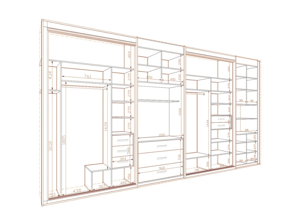 Встроенный шкаф-купе в прихожую