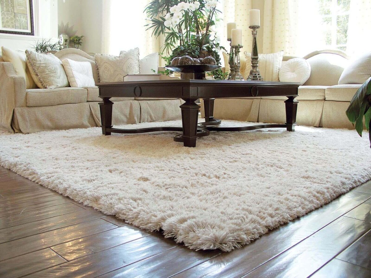 Светлые ковры для гостиной