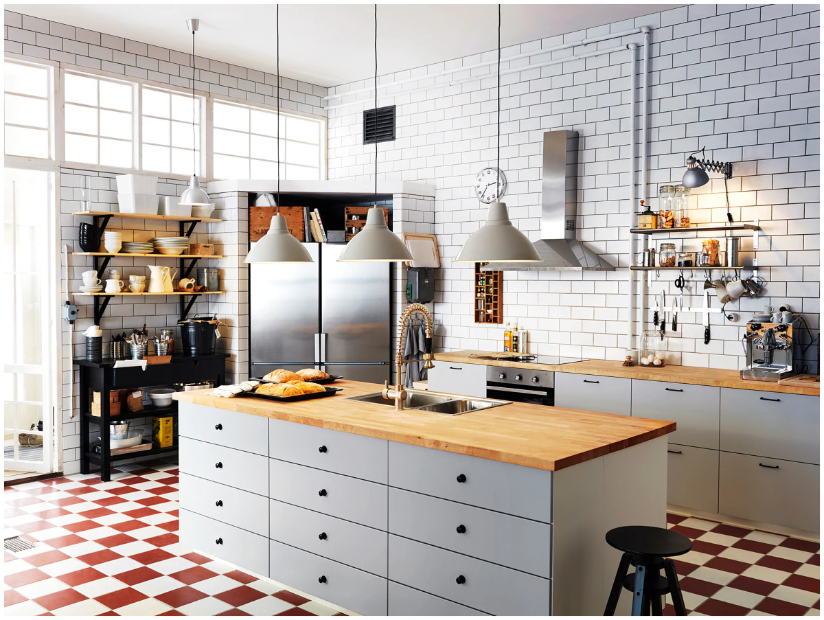 Кухня в скандинавском стиле икеа