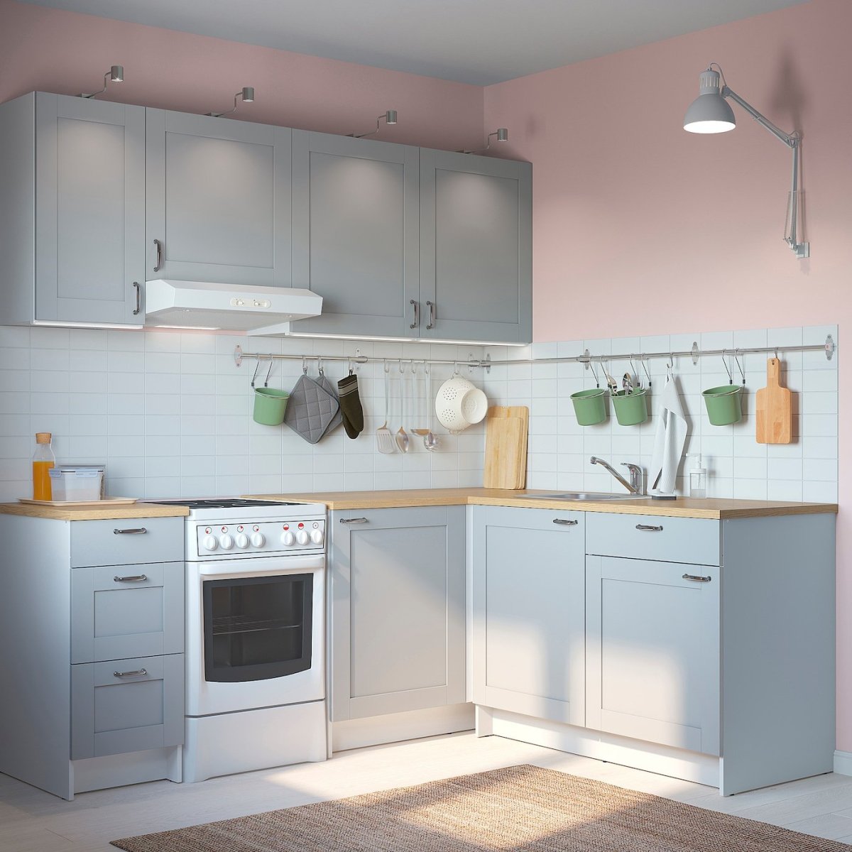 Кухни Будбин серая икеа 2020