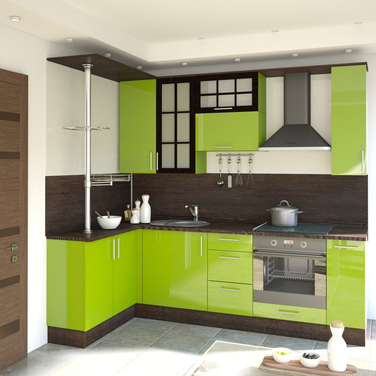 Кухонный фартук с подсветкой