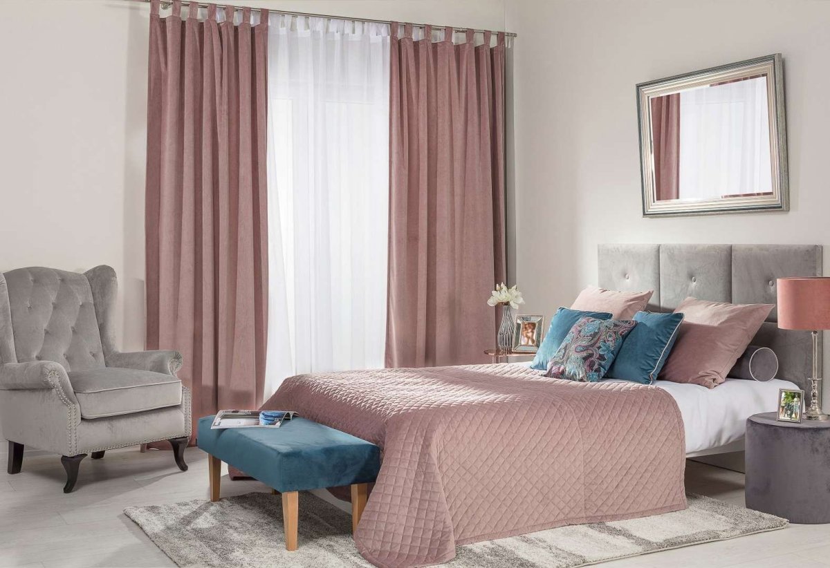 Шторы дымчато сиреневые