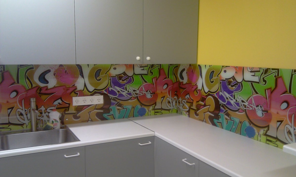 Кокосы стеклянный фартук