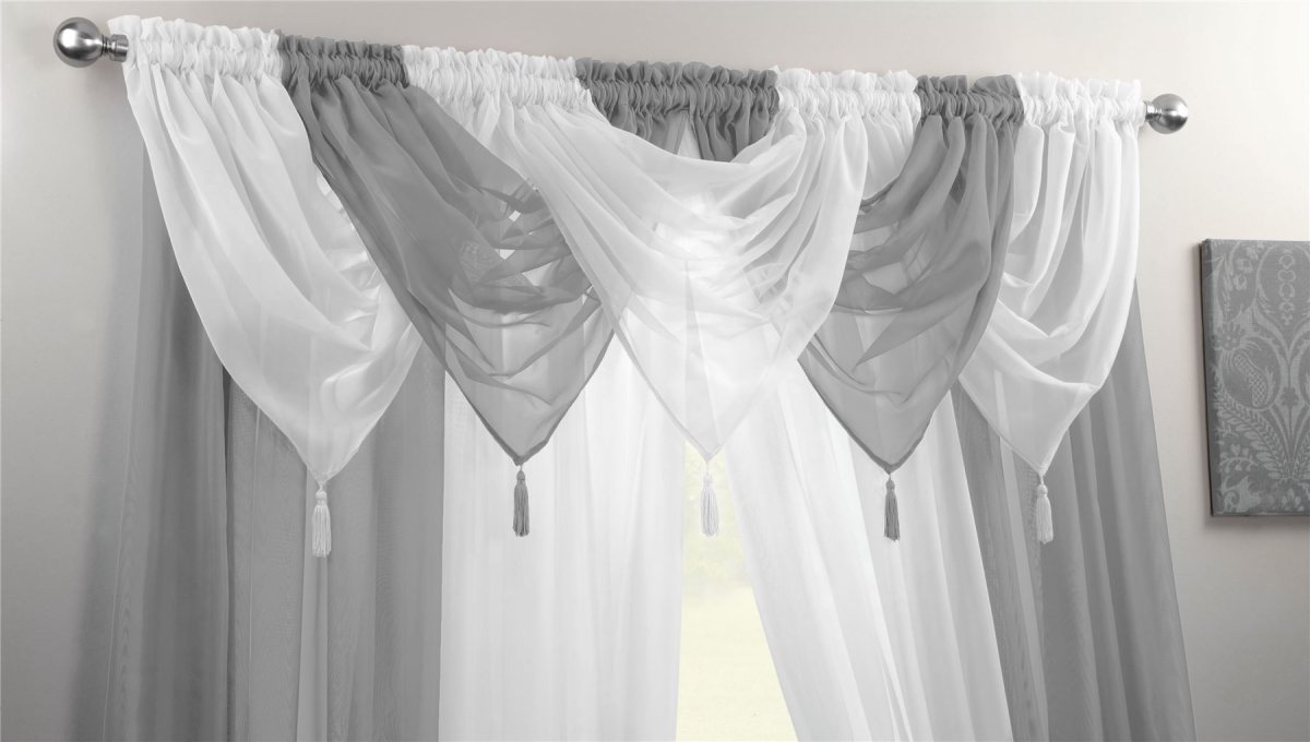 Хильдамайя гардины с прихватом, 1 пара, серый, 145x180 см