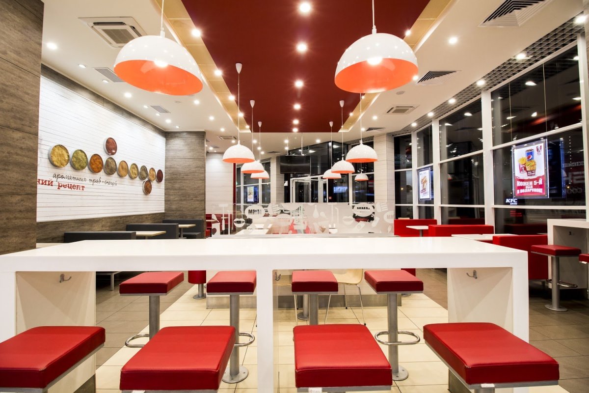 Ресторан быстрого питания интерьер