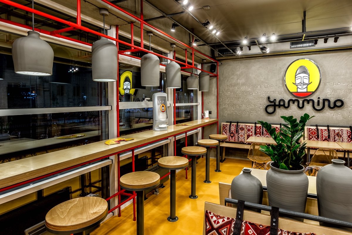 Интерьер мини кафе быстрого питания