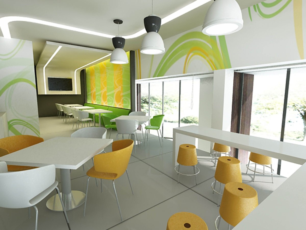 Фаст фуд интерьер