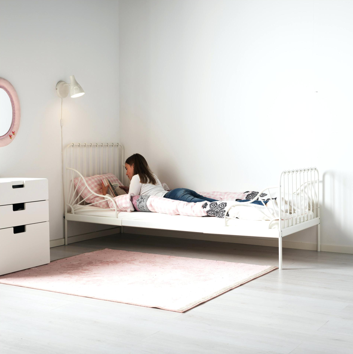 Раздвижная кровать икеа миннен