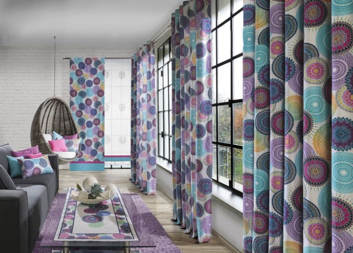 Шторы с кругами