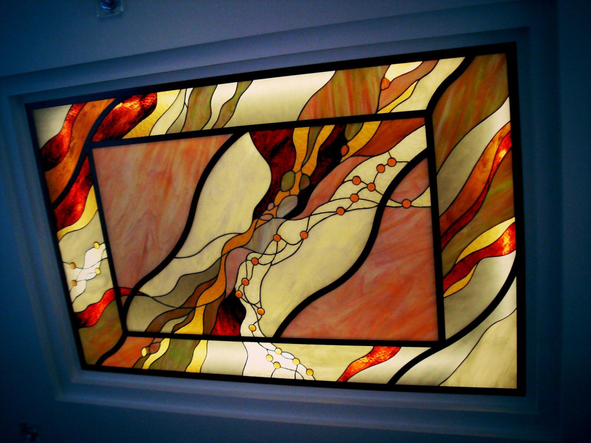 Витражи на стекле для кухни