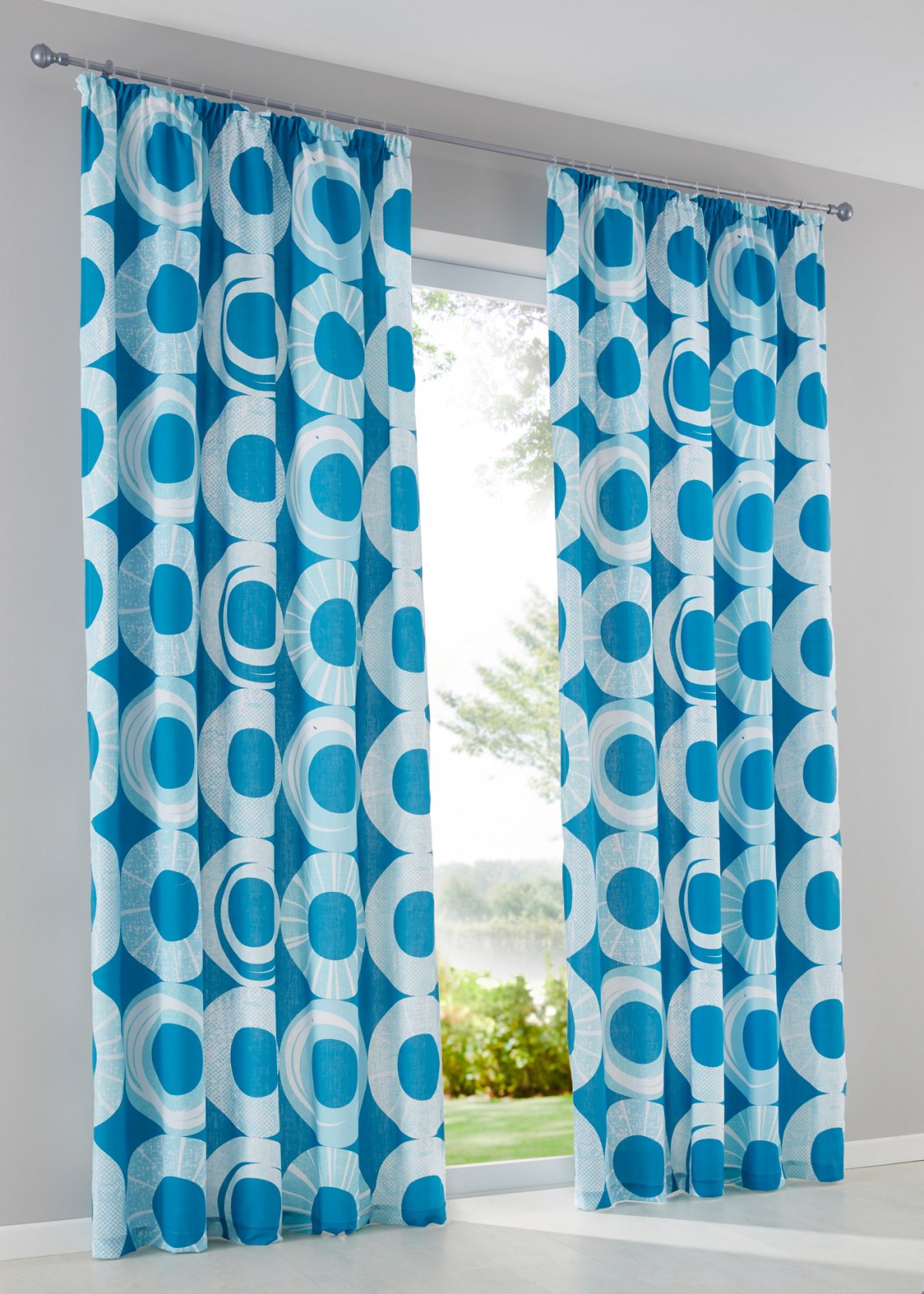 Обои с кругами для стен в интерьере