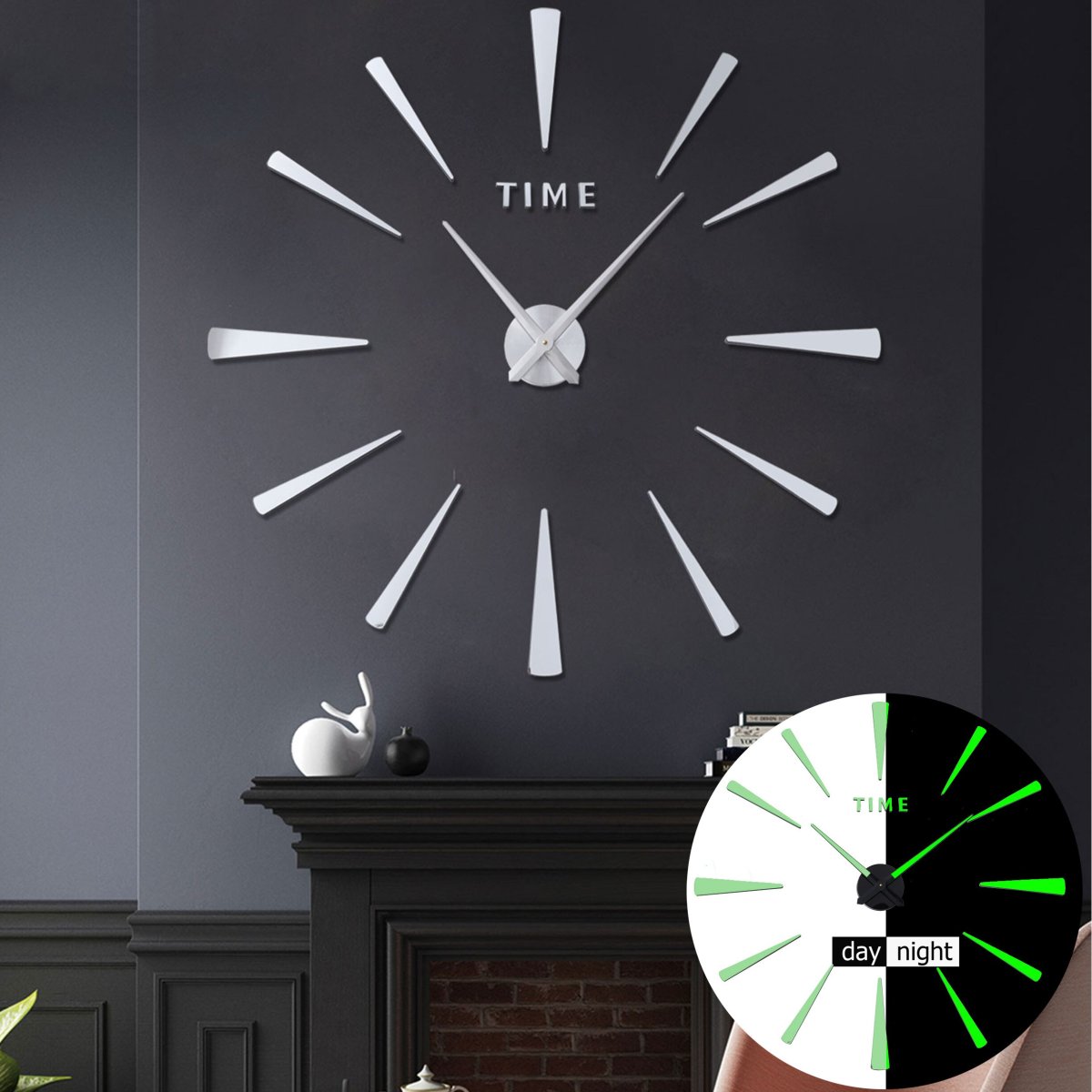 Модные настенные часы светящиеся