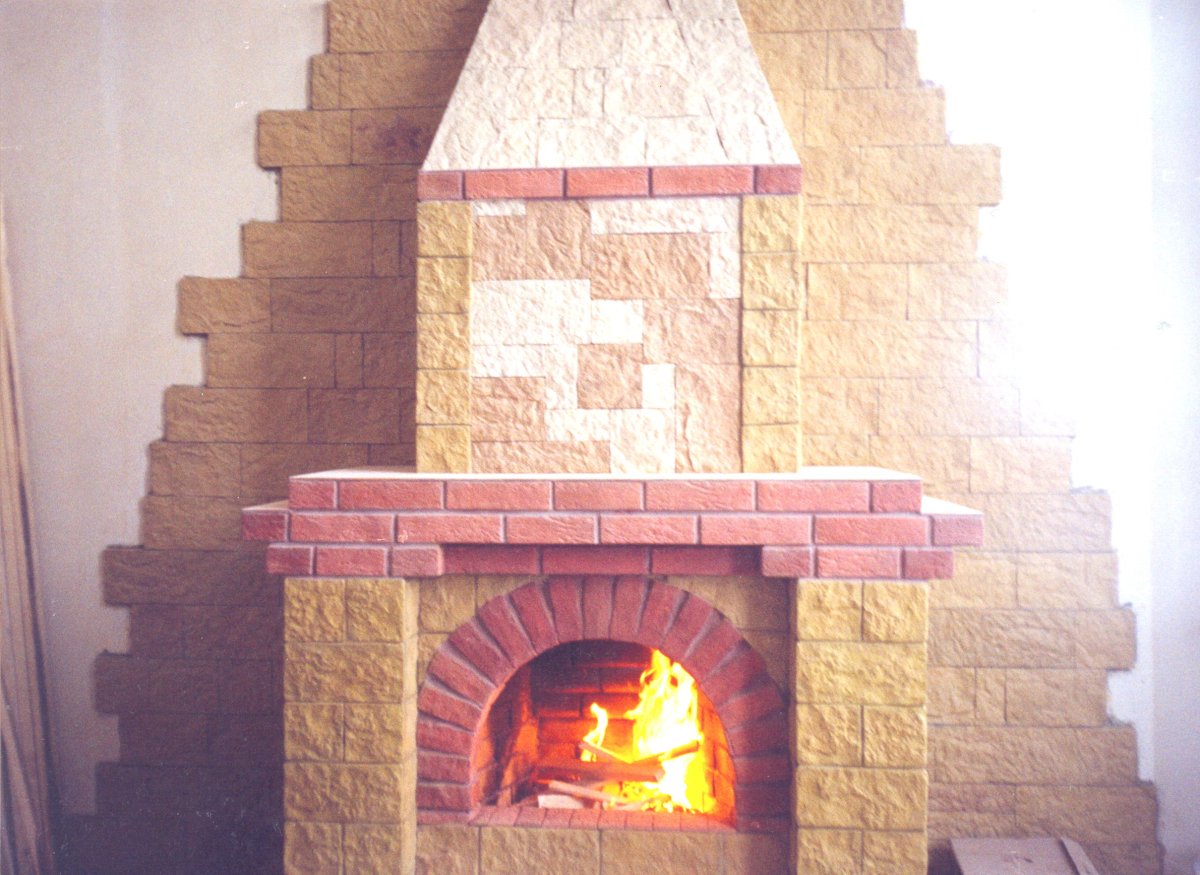 Отделка печи декоративным камнем
