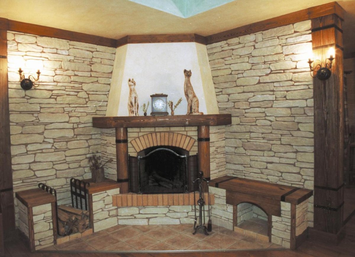 Искусственный камень для внутренней отделки в бане