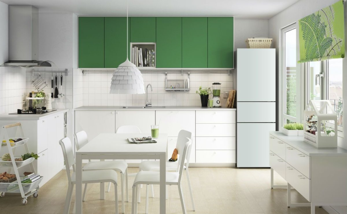 Кухонный гарнитур икея зеленый икеа