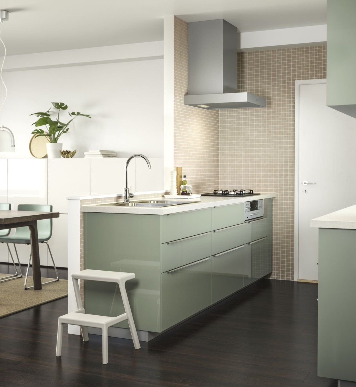 Зеленый кухня икеа зеленый Будбин