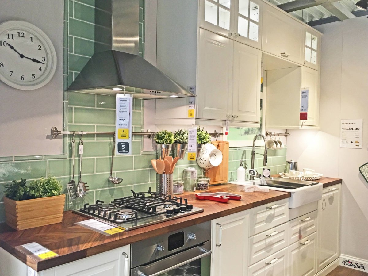 Бело зеленая кухня икеа