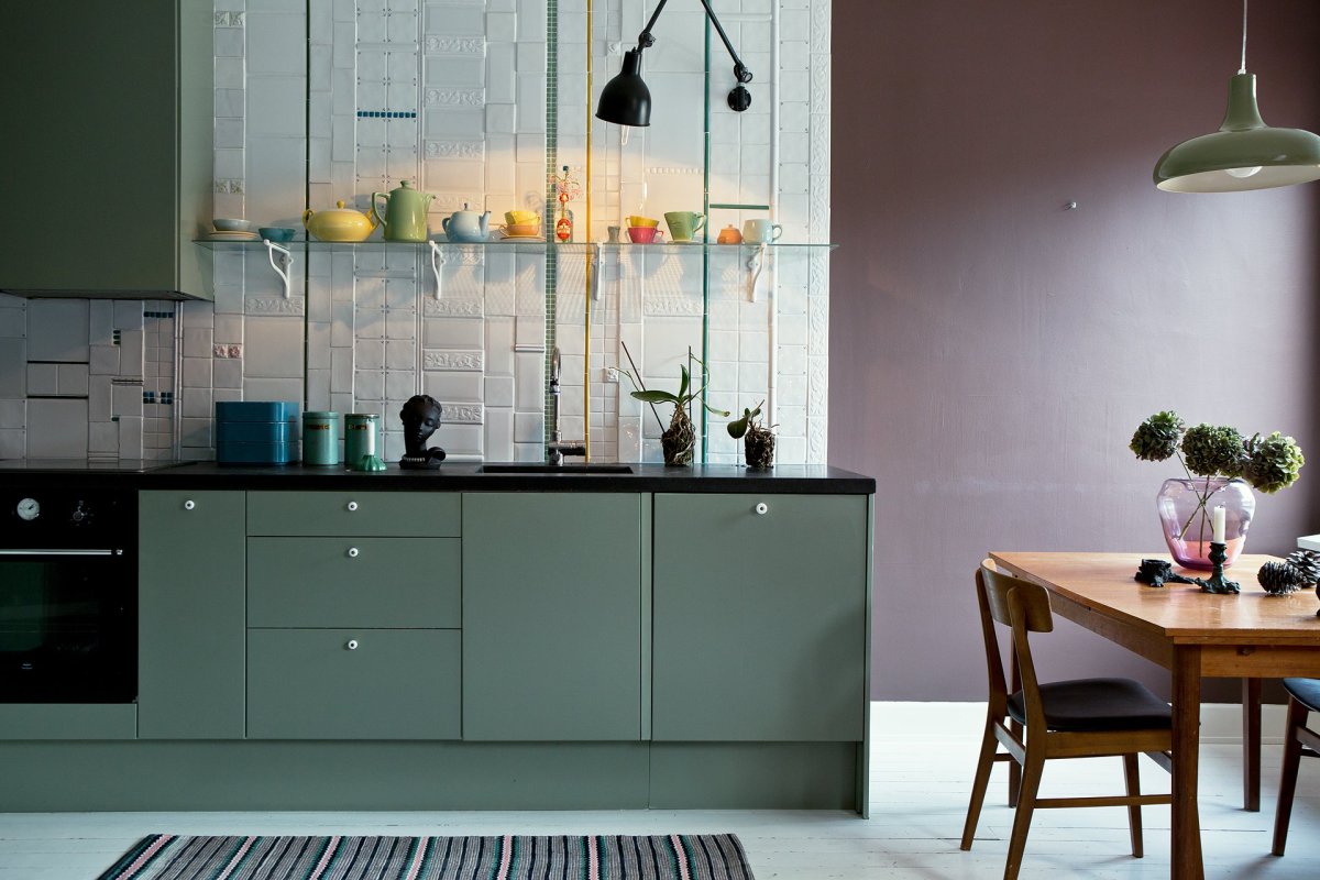 Кухни икеа Фактум зеленый