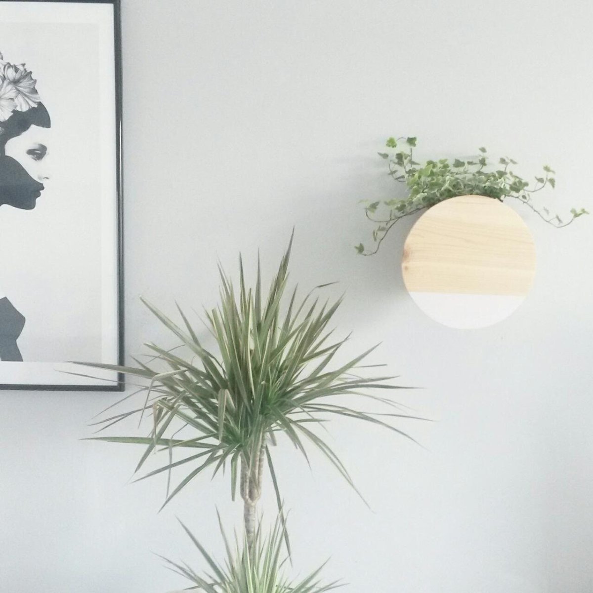 Настенная ваза круглая