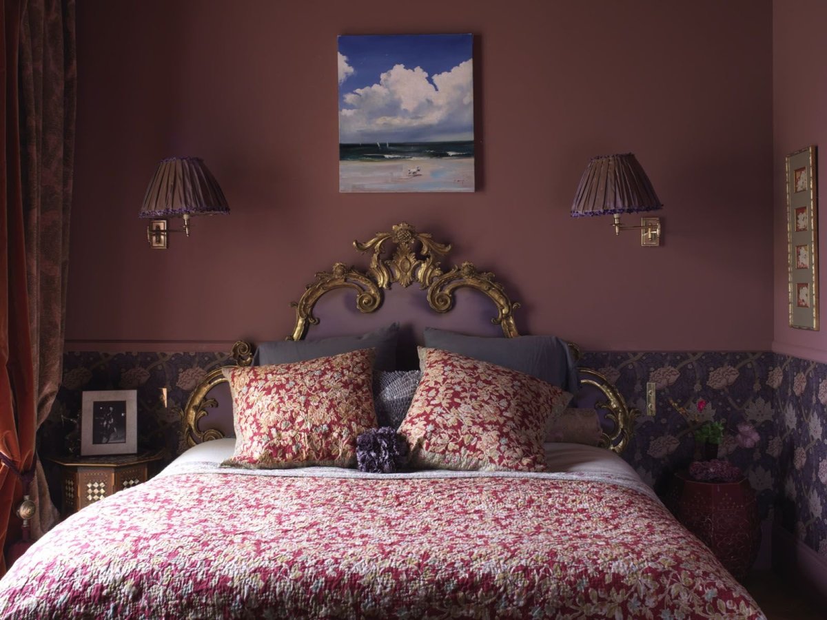 Шторы цвета пыльной розы в интерьере