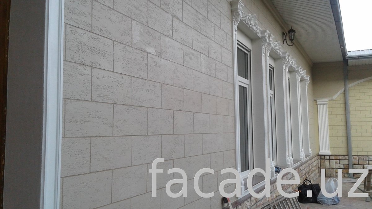 Штукатурка травертин для фасада