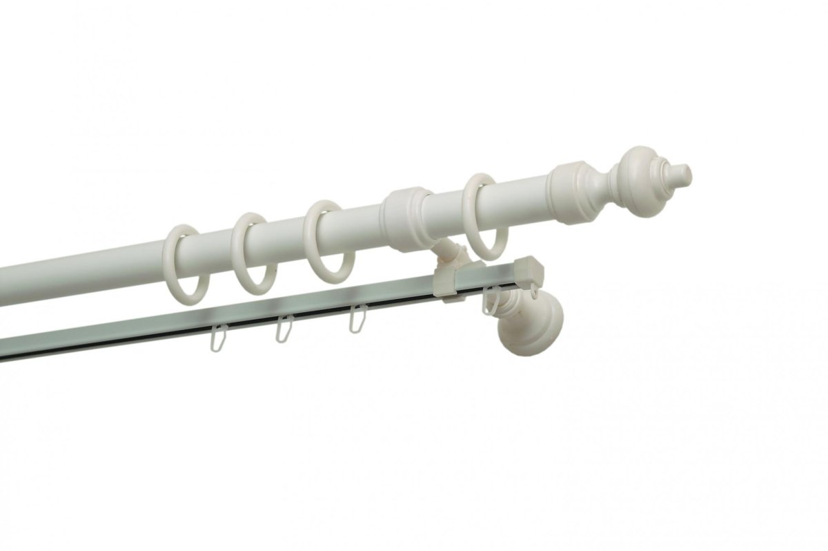 Карниз 2-рядный 28мм 250см белый, арт.d28.02.034