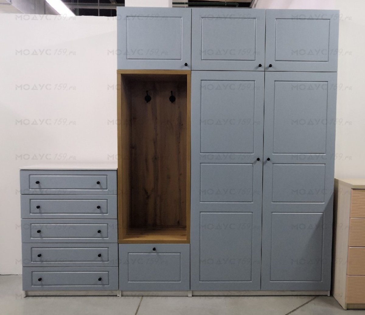 Прихожая с антресолями и шкафом