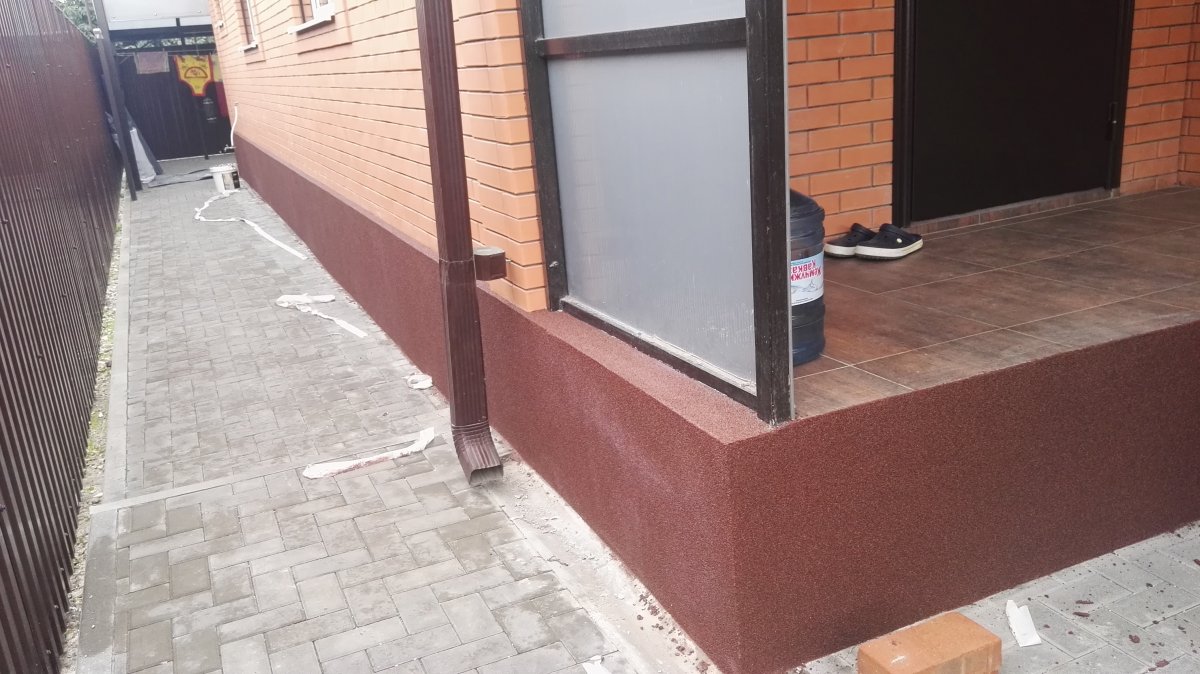 Декоративная фасадная штукатурка (Тип "короед").