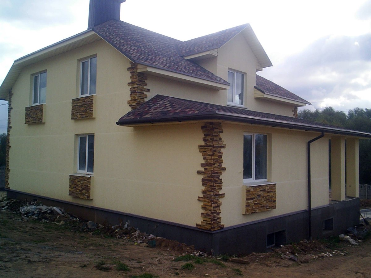 Фасад короед цоколь