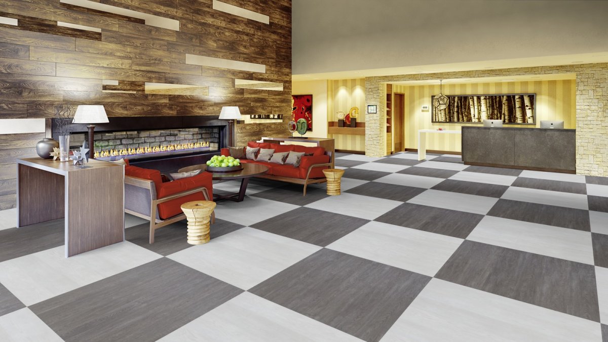 ПВХ плитка белая