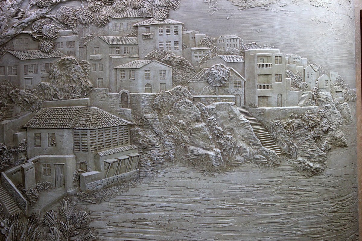 Пейзаж из декоративной штукатурки