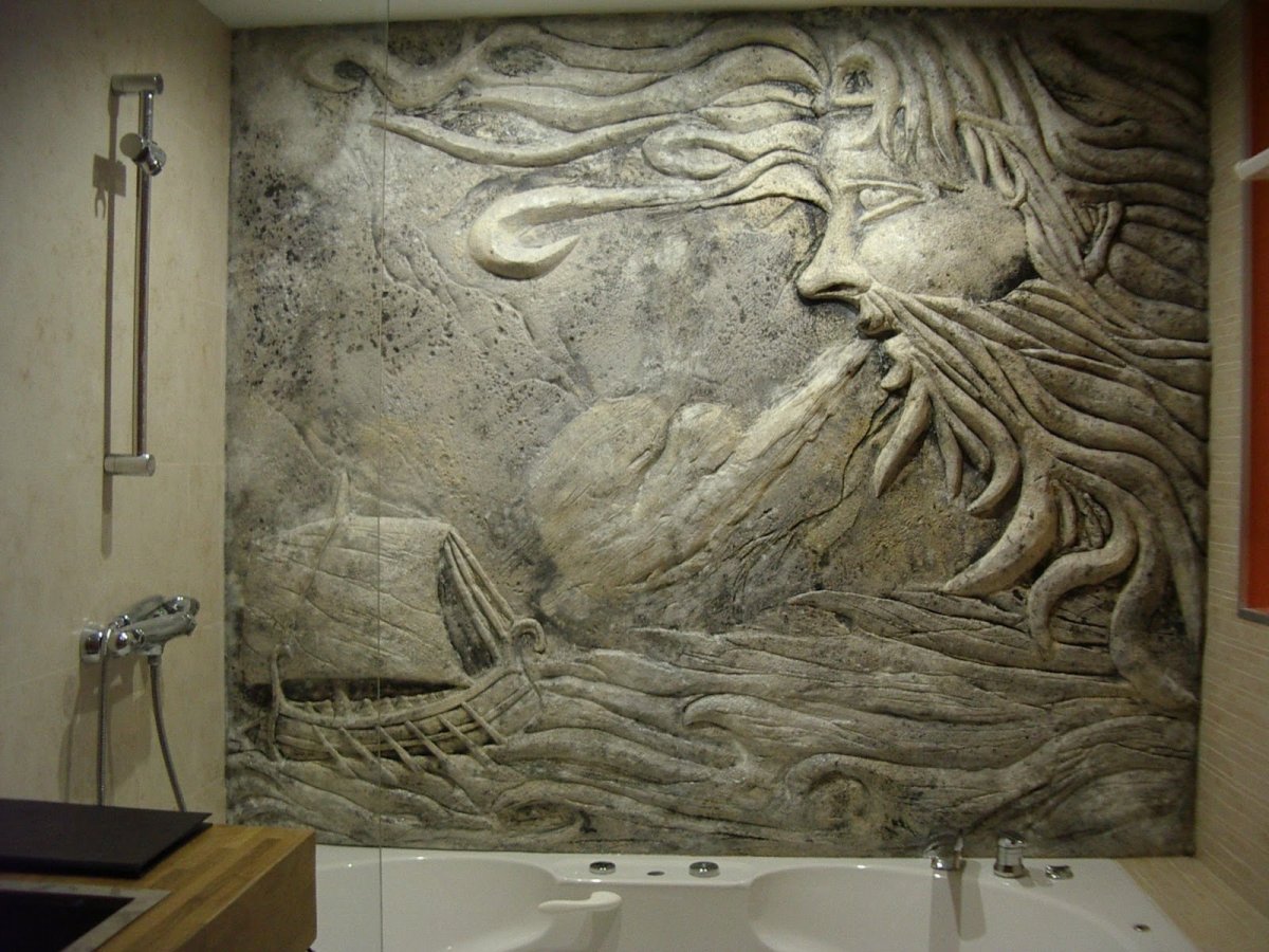 Барельеф в спальне