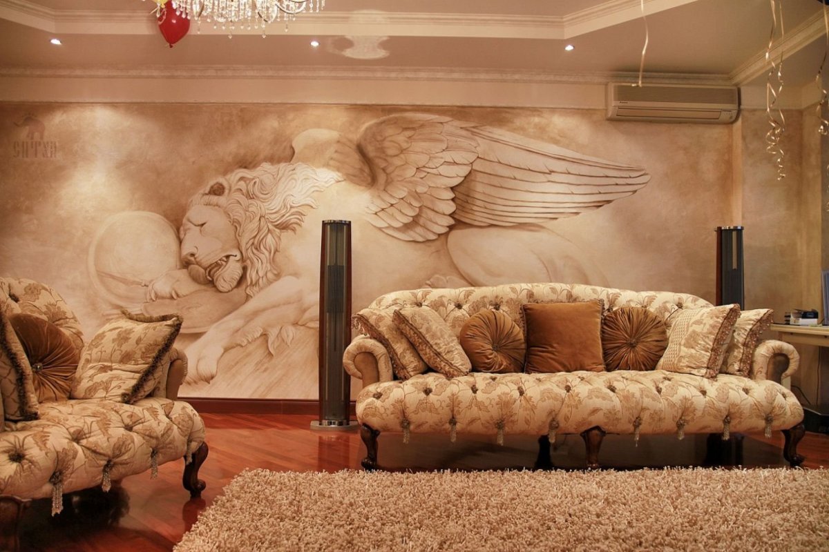 Гипсовый декор на стену